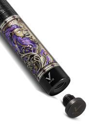 EVO BEAST POOL CUE - AMETHYST LION - LEATHER WRAP