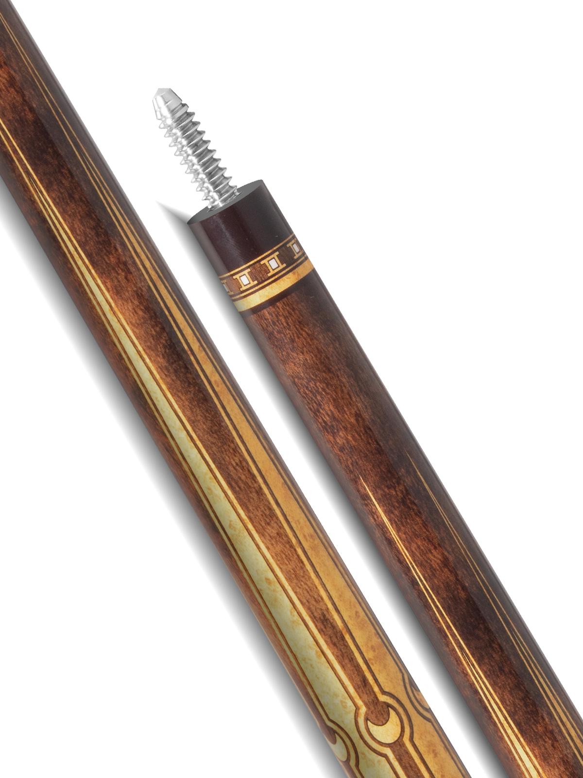 EVO LUNA POOL CUE - GOLDEN CREST - LEATHER WRAP