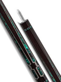EVO LUNA POOL CUE - MALACHITE ECLIPSE - LEATHER WRAP