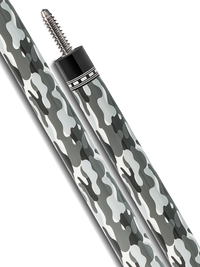 EVO CAMO POOL CUE - GHOST - LEATHER WRAP