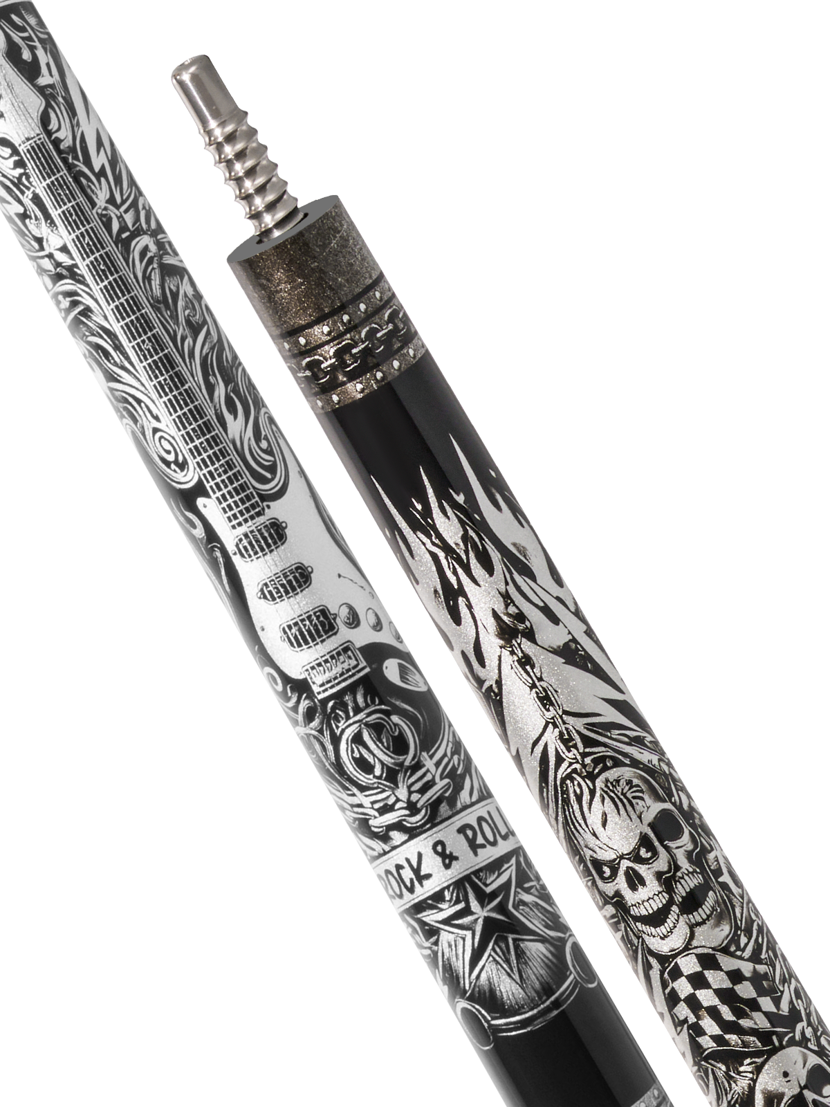 EVO REBEL POOL CUE - WHITE LEATHER WRAP