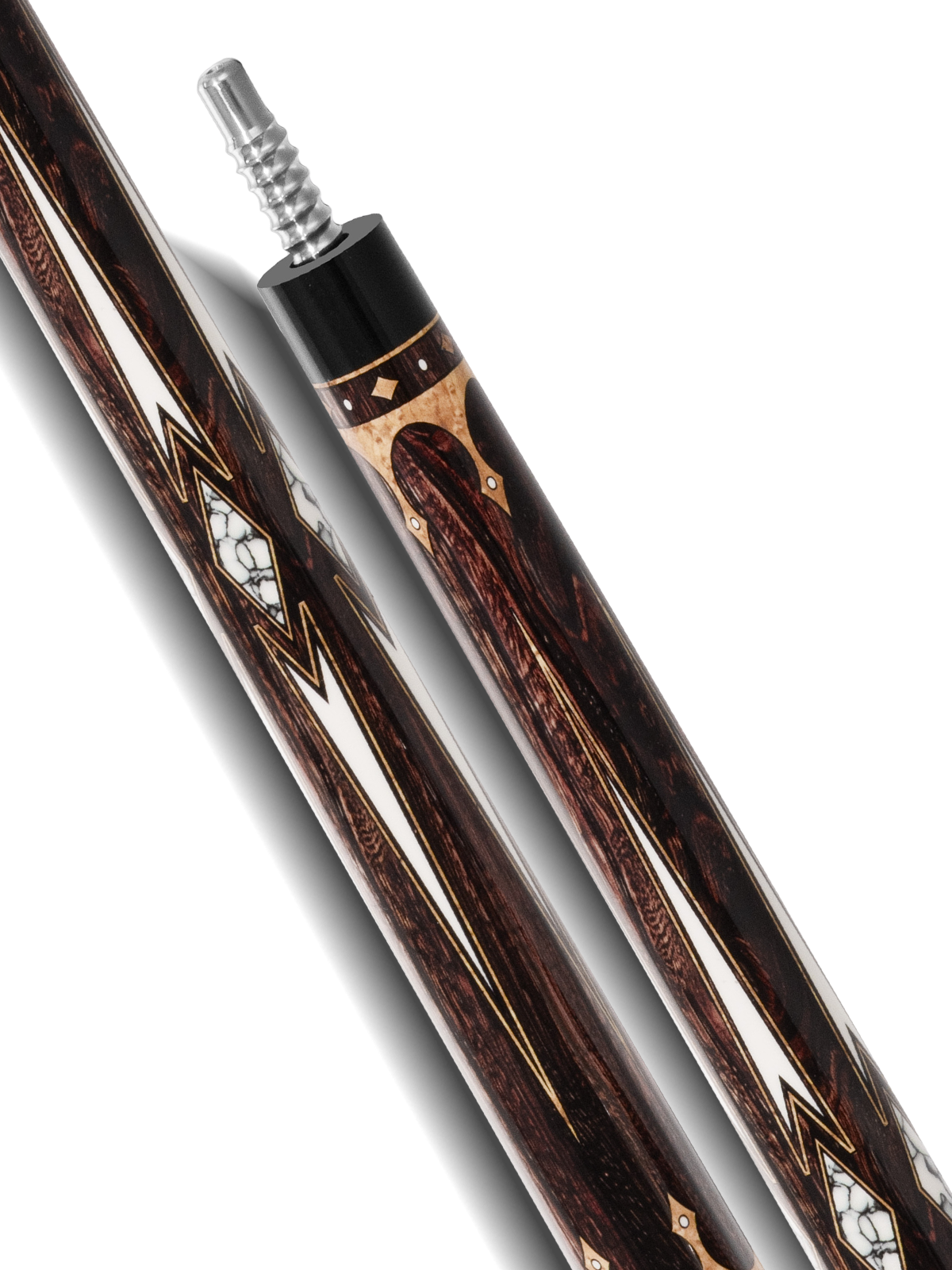EVO CROWN POOL CUE - ANCIENT OAK - LEATHER WRAP