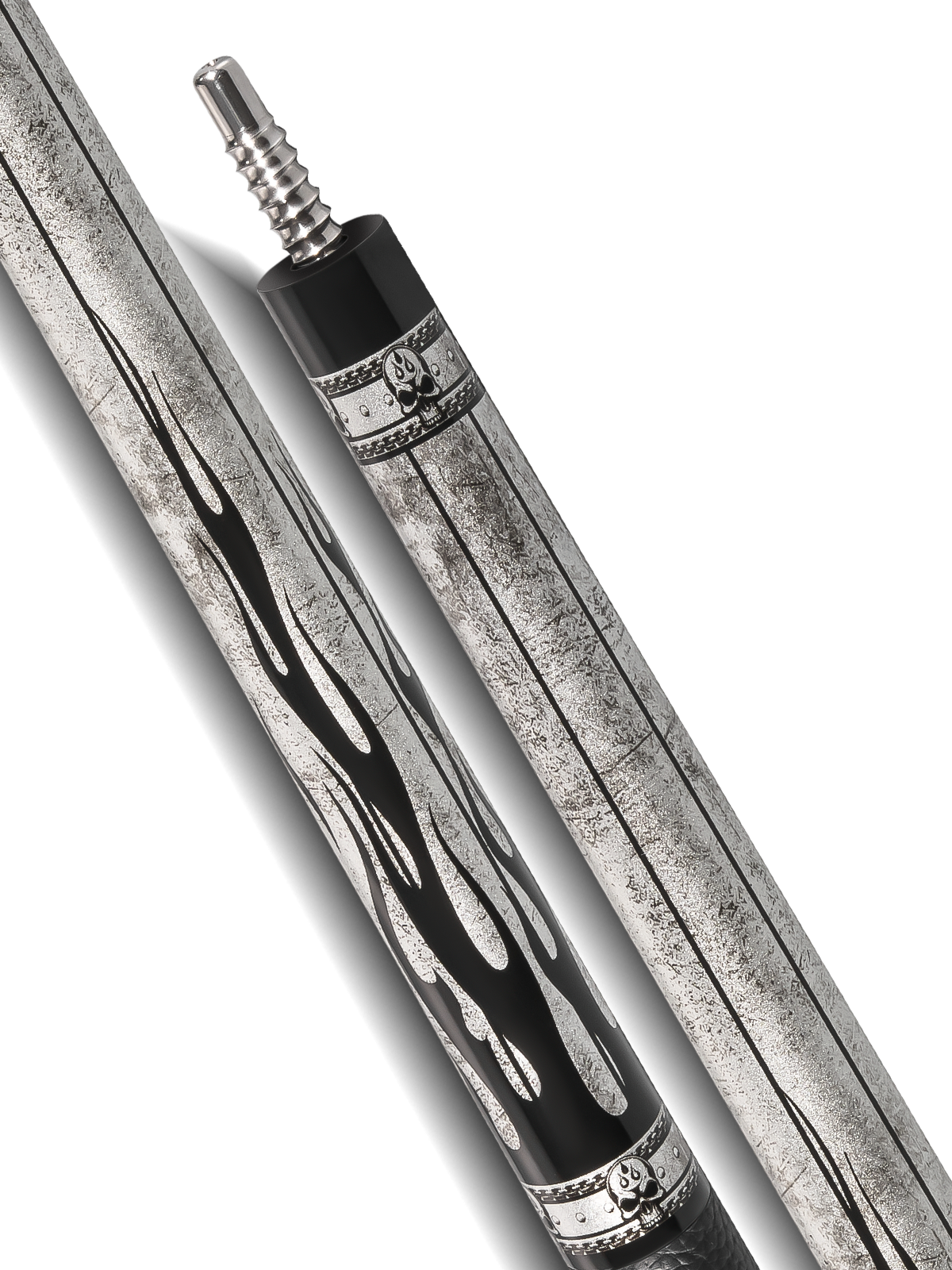 EVO FREEDOM POOL CUE - SHADOW FLAME - BLACK LEATHER WRAP