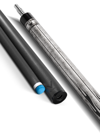 EVO FREEDOM POOL CUE - SHADOW FLAME - WHITE LEATHER WRAP