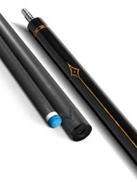 EVO CROWN POOL CUE - ROYAL BLACK - WHITE LEATHER WRAP