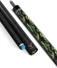 EVO CAMO POOL CUE - VIPER - LEATHER WRAP