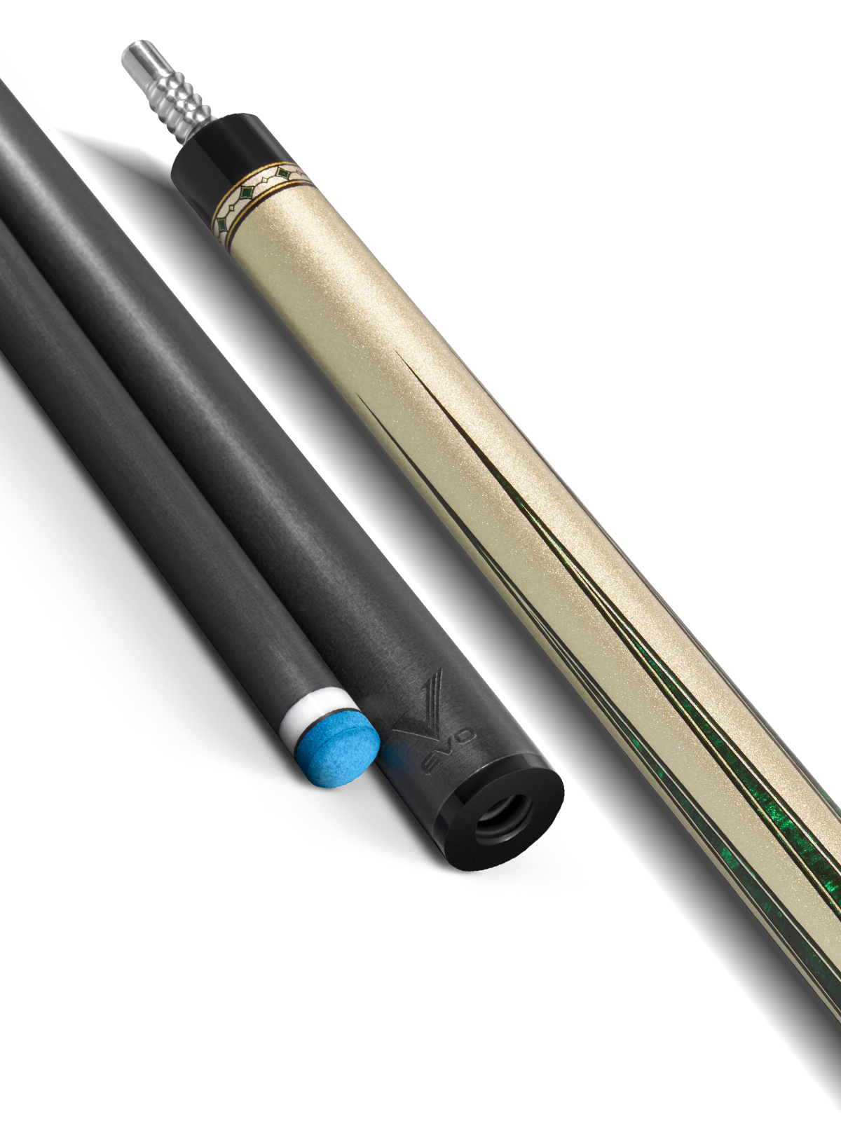 EVO BEAST POOL CUE - EMERALD COBRA - LEATHER WRAP