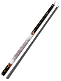 EVO CROWN POOL CUE - ROYAL BLACK - WHITE LEATHER WRAP