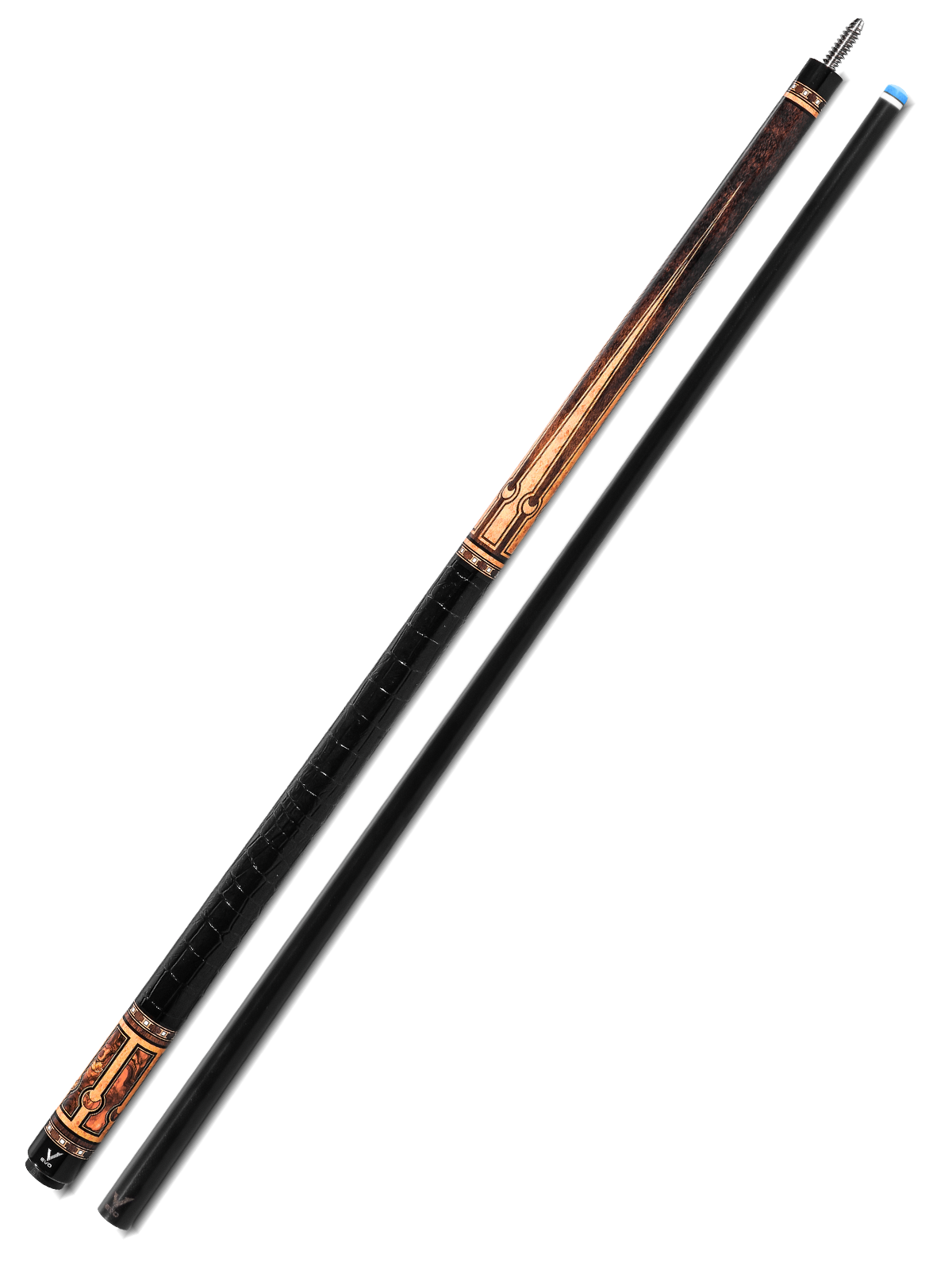 EVO LUNA POOL CUE - GOLDEN CREST - LEATHER WRAP