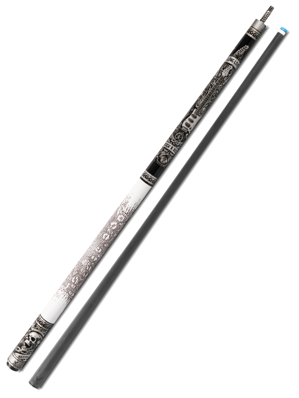 EVO REBEL POOL CUE - WHITE LEATHER WRAP