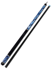 EVO CAMO POOL CUE - NAVY - LEATHER WRAP