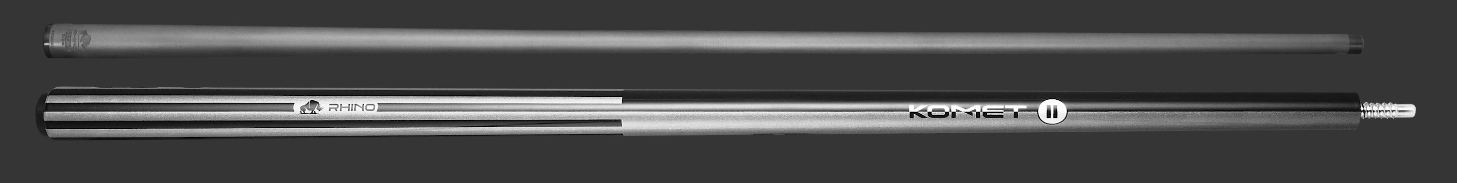 Load video: RHINO KOMET II Break Cue - Black &amp; Gray