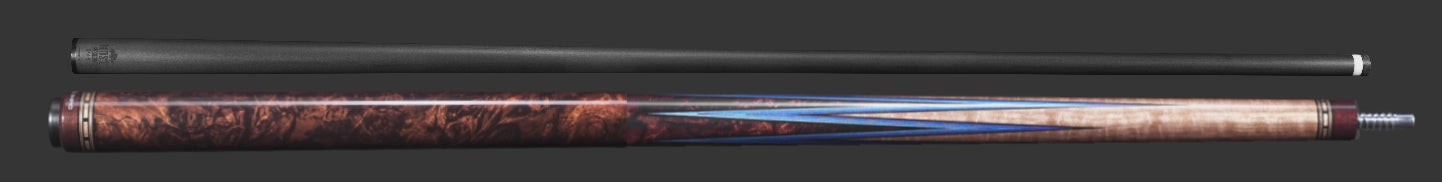 Load video: RHINO MUST POOL CUE - BURL BLUEPOINT