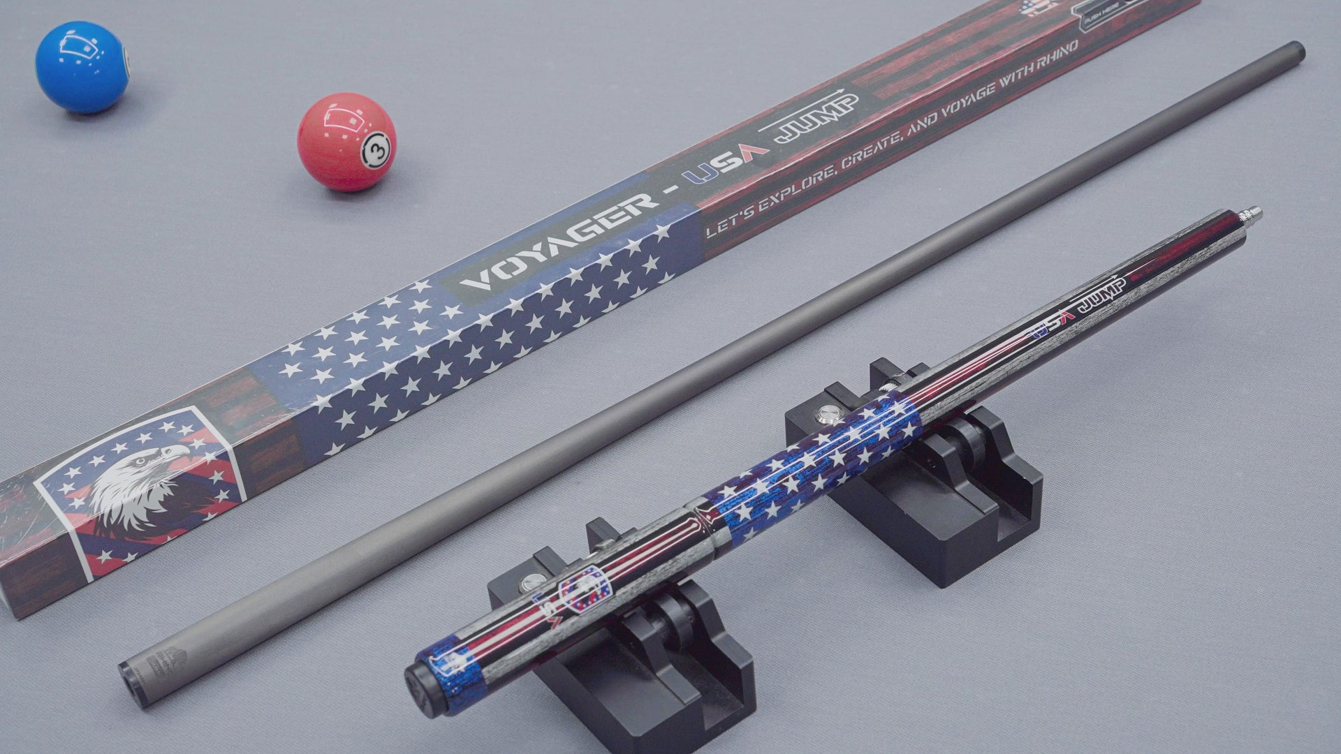 Load video: RHINO VOYAGER - USA Jump Cue 2025