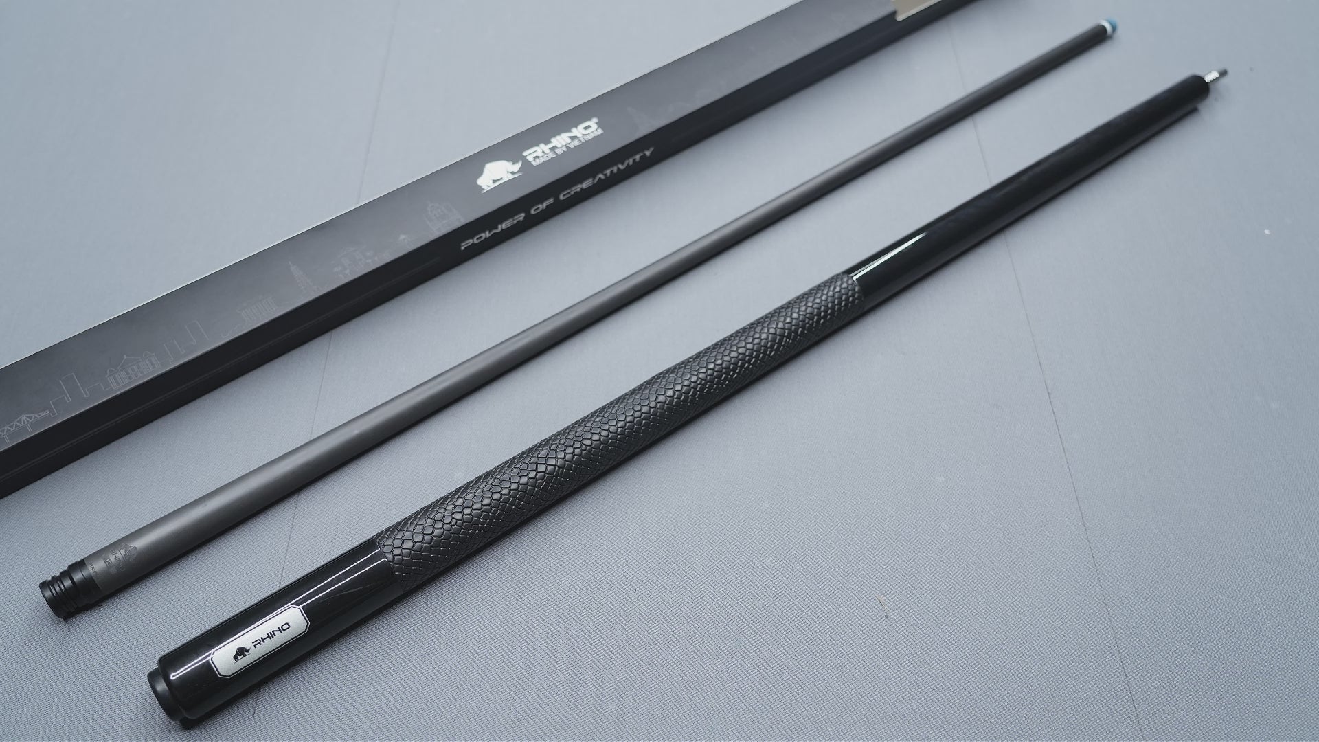 Load video: LUMINAX POOL CUE - JET BLACK  - SPORT WRAP