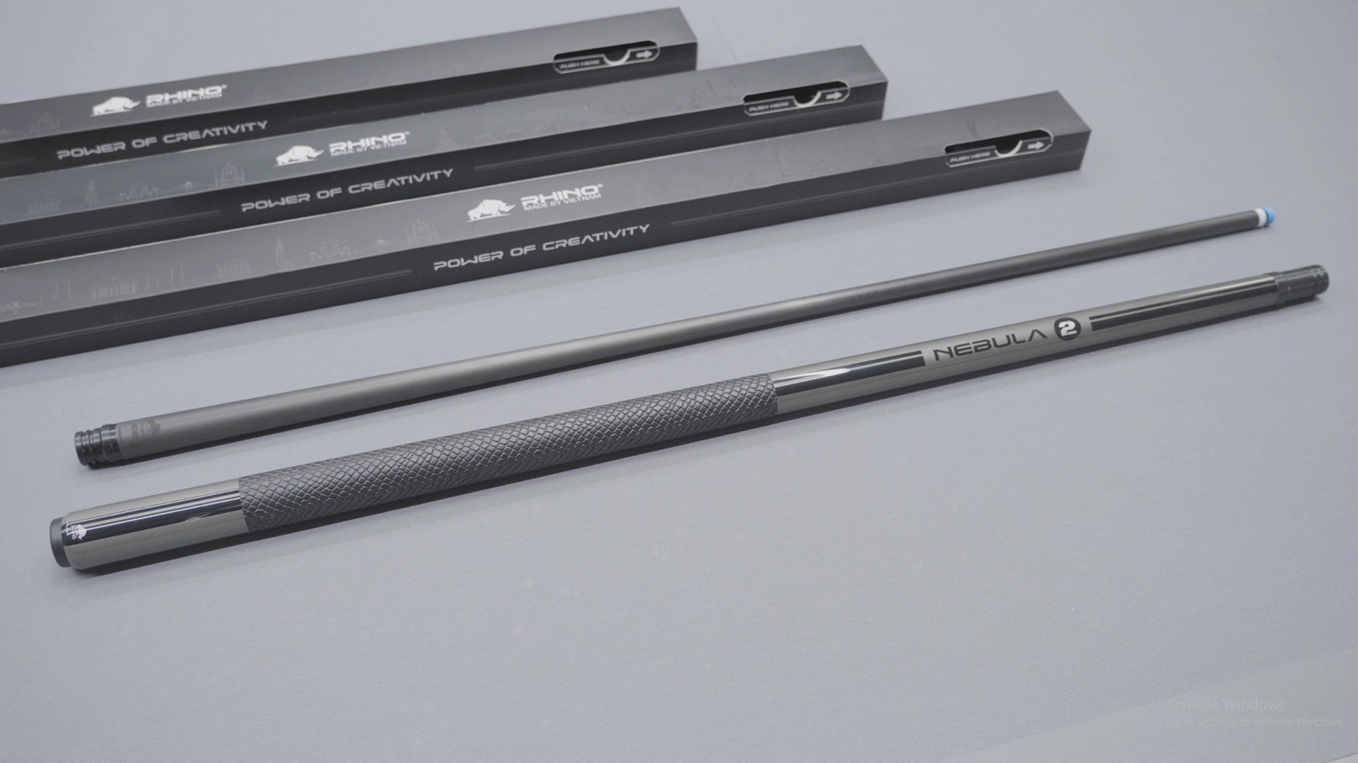 Load video: Nebula 2 Pool Cue - Charcoal Gray - Wrapless