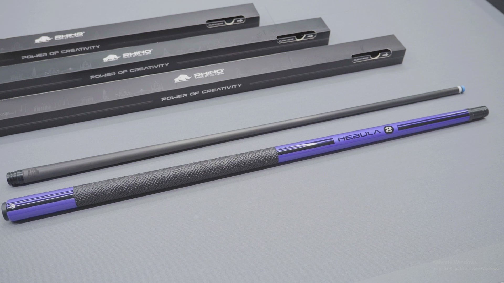 Load video: Nebula 2 Pool Cue - Amethyst Purple - Sport Wrap