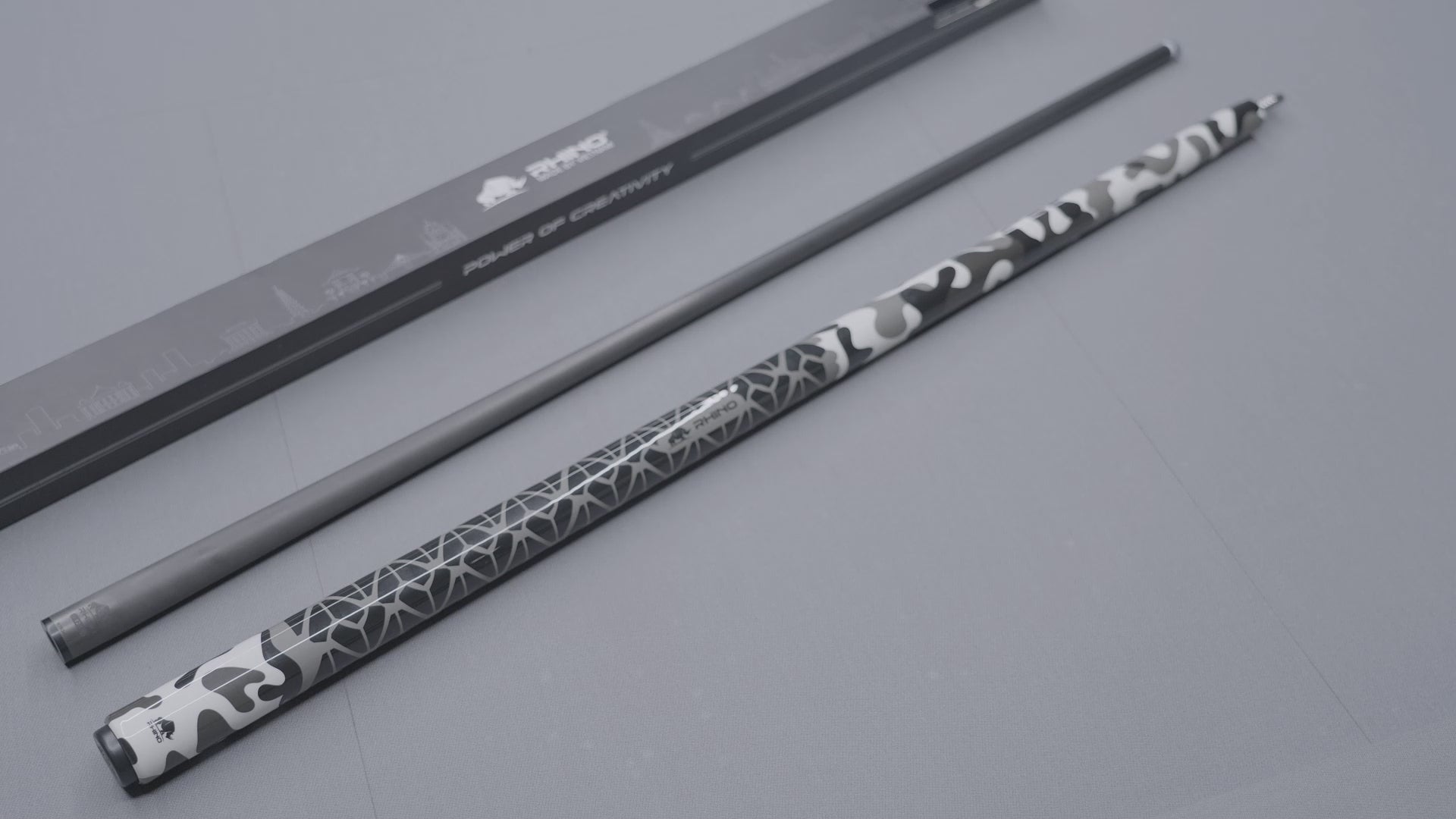 Load video: RHINO CAMO POOL CUE - URBAN