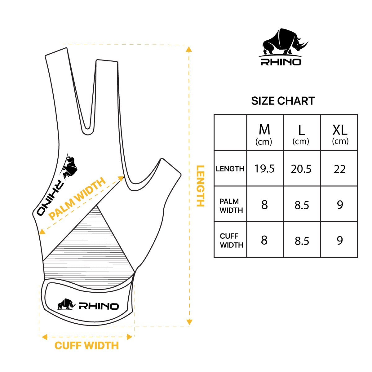 RHINO Billiards Glove Left Hand - Blue